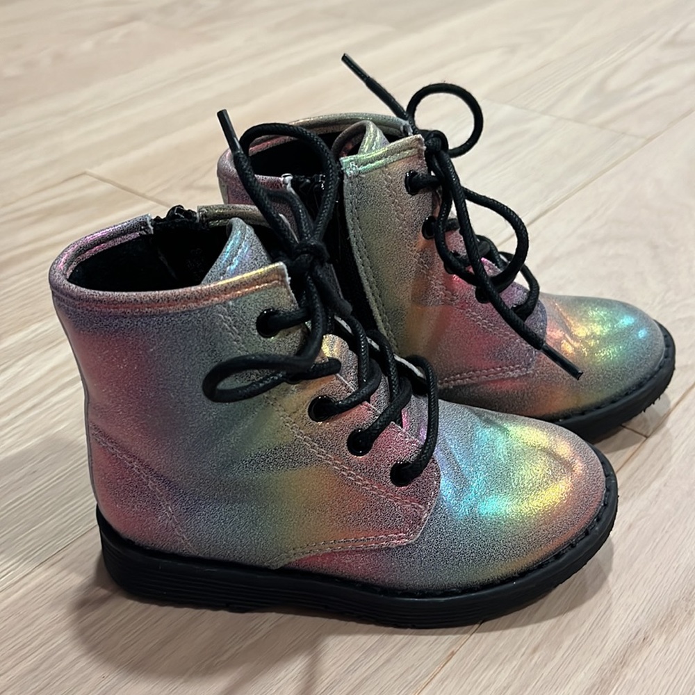 Iridescent boots